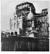 La basilica in costruzione nel 1897