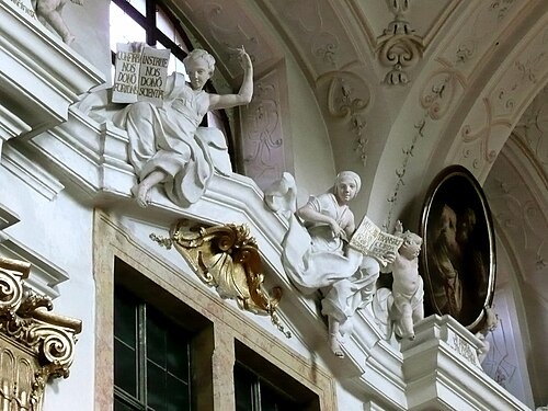 Dürnstein, Wachau. Circa 1725 church sculptures.