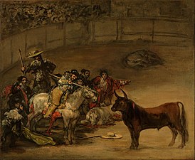 Francisco de Goya, Corrida, suerte de varas, 1824.