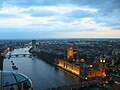 View from London Eye by night