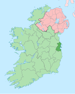 Karta med County Dublin markerat