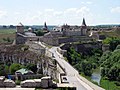 The Old Fortress from the town's side. Kamianets-Podilskyi, Ukraine.