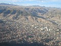 Vue aérienne de La Paz.