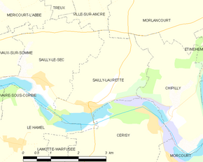 Poziția localității Sailly-Laurette