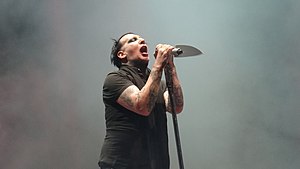 Manson performing in July 2017