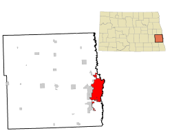 Location of Fargo, North Dakota