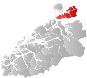 Comuna Aure pe harta provinciei Møre og Romsdal