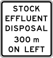 (IG-18) Stock Effluent Disposal Point Ahead (on left, in 300 metres)