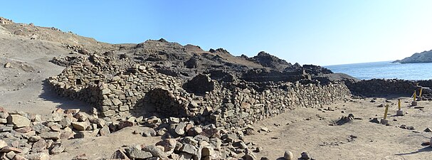 Estructuras en Quebrada de la Huaca, también llamado Puerto Inca