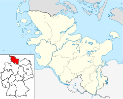 Mildstedt ubicada en Schleswig-Holstein