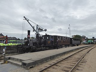 Steam locomotive at Odense Harbor.