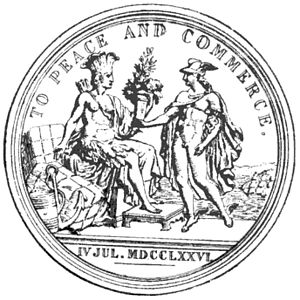 Médaille du Grand Sceau américain (1792) utilisée par l'US Mint depuis 1876, avers[7].