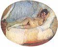 Wanita telanjang di ranjang