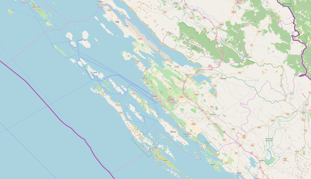 Zadarska županija nalazi se u Zadarska županija