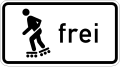 Zusatzzeichen 1020-13 Inline-Skaten und Rollschuhfahren frei[82]
