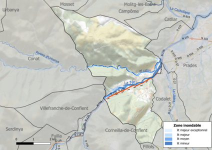 Carte des zones inondables.