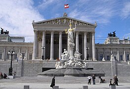 Reichsrat, actualmente edificio del Parlamento austriaco (1871-1883)