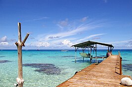 Lagune nabij het eiland Fakarava