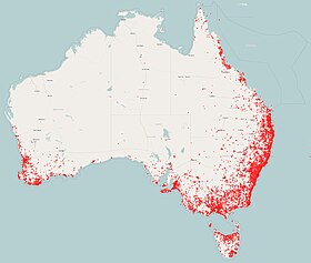 Phạm vi phân bố ở Úc Dữ liệu từ Atlas Of Living Australia