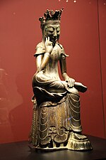 Thumbnail for File:Gilt Bronze "Pensive Bodhisattva," Three Kingdoms Period, Late 6th Century 1c.jpg