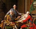 An tri breur. Gustav III gant ar priñs Fredrik Adolf priñs Karl, a vo ar roue Karl XIII, poltredet gant Alexander Roslin e 1771