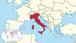 Location of Italiya