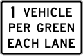 R10-29 XX vehicles per green each lane