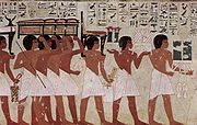 古代エジプトの壁画に描かれた葬列