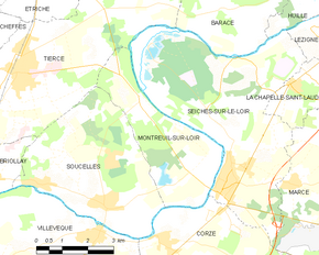 Poziția localității Montreuil-sur-Loir