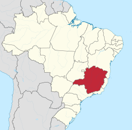 Kaart van Minas Gerais