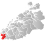 Vanylven markert med rødt på fylkeskartet