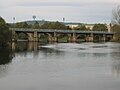 Ponte romana de Lugo, cunha varanda de metal.