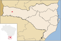 Localização de União do Oeste em Santa Catarina