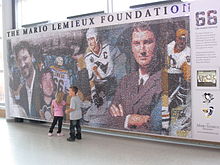 Mosaïque de Lemieux réalisée avec des photographies de supporters