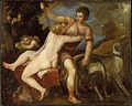 Venus i Adonis - Oli sobre tela, 106,7 x 133,4 cm, Museu Metropolità d'Art (Nova York).