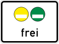 Zusatzzeichen 1031-50 Freistellung vom Verkehrsverbot nach § 40 Absatz 1 des Bundes-Immissions­schutz­gesetzes (grüne und gelbe Plakette)[64]