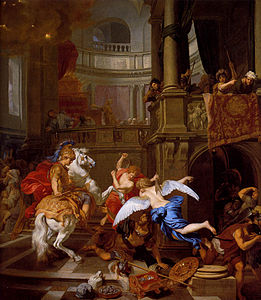 L'Expulsion d'Héliodore hors du temple de Jérusalem (1674), collection privée.