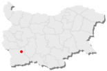 Karte von Bulgarien, Position von Beliza hervorgehoben