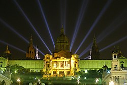 Anvista d'o Museu Nacional d'Art de Catalunya en Barcelona