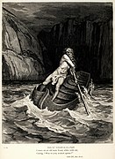 Gustave Doré - Dante Alighieri - Inferno - Plate 9 (Canto III - Charon)