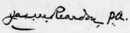 James Michael Reardon's signature