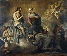 Jesús concede a San Francisco la indulgencia de la Porciúncula (1722-1724), de Antonio Viladomat, MNAC.