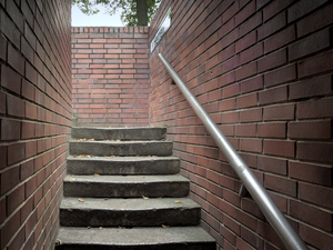 well trodden tea-room stairs