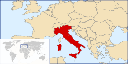 Localización de Italia