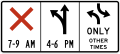 R3-9e Reversible lane control (overhead)