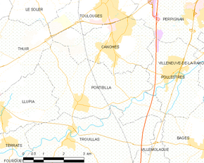Poziția localității Ponteilla
