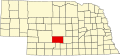 State map highlighting Dawson County