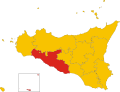 Collocatio finium Provinciae Agrigentinae in Regione Sicilia.