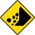 (W14-6/PW-42) Falling rocks or debris on right