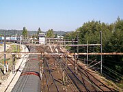 Splitsing van de lijn naar Lille en Jeumont bij Creil